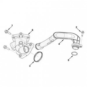 Прокладка корпуса термостата 3302 дв.Cummins (Haffen) 0418 HAFFEN