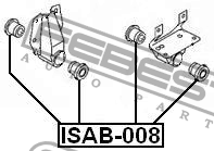Сайлентблок ISAB-008 ISAB-008 FEBEST
