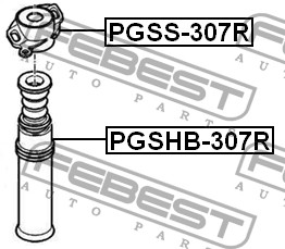 Пыльник амортизатора задний CITROEN C4 PGSHB-307R PGSHB-307R FEBEST