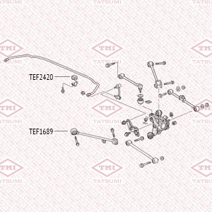 сайлентблок задн. продольн. рычага!\ Honda Accord 02> TEF1689 TATSUMI