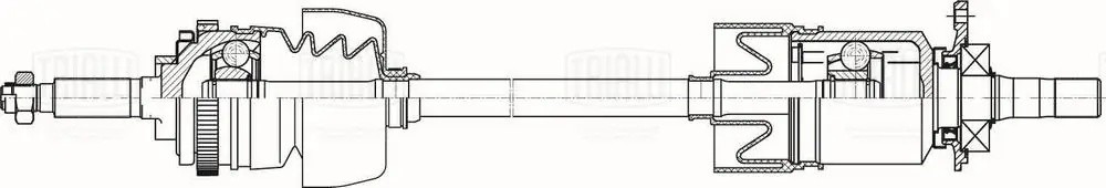 Привод 21214 (левый, короткий) под АБС "TRIALLI" с кронштейном AR 856 TRIALLI