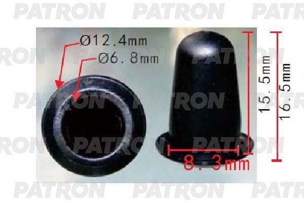 Клипса пластмассовая Land Rover применяемость: двери - уплотнитель, молдинги, ку P372001 PATRON