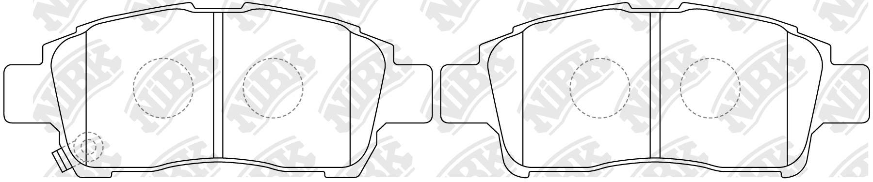 Колодки тормозные TOYOTA Yaris (99-03) (1.0-1.3) передние (4шт.) NIBK PN1471 NIBK