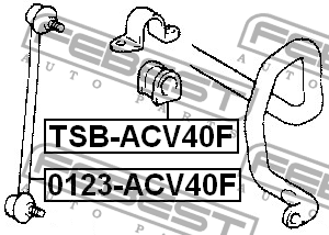 Тяга стабилизатора предняя TOYOTA CAMRY ACV40/GSV40 2006-2011 0123-ACV40F 0123-ACV40F FEBEST