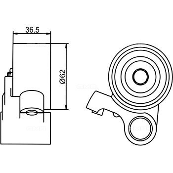 Ролик ГРМ натяжной Lexus LS 400 II (F20) двиг.1UZ-FE (94-97)GT90090 GT90090 GMB