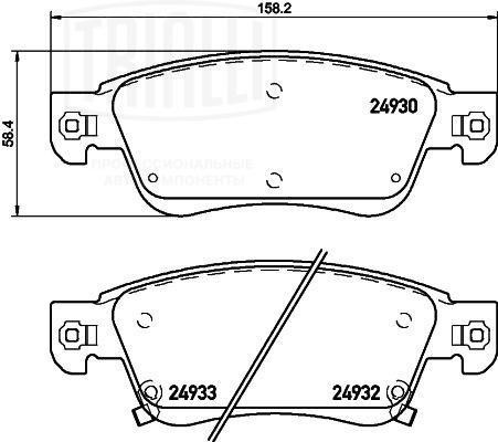 Колодки торм. Infiniti EX (08-)/G (08-) диск. перед. (PF 4310) PF4310 TRIALLI