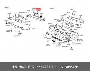 ДЕРЖАТЕЛЬ БАМПЕРА 8654227000 HYUNDAI KIA