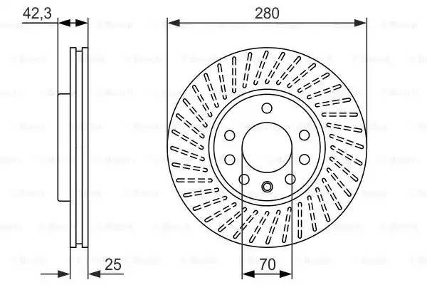 OPEL ASTRA H/ZAFIRA B 5 ОТВЕРСТИЙ/ 280 мм 0 986 479 919 BOSCH