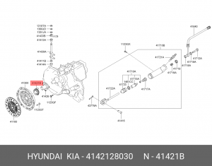 Подшипник выжимной HYUNDAI Elantra (00-) (1.6),Matrix (01-) (1.6),Coupe KIA Cera 41421-28030 HYUNDAI KIA