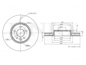 Диск тормозной передний BRD-20323 UNIO