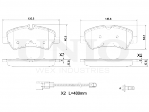 Колодки тормозные диск. задние BRP-20205 UNIO