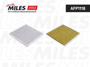 Фильтр салона антибактериальный (серия PRO) TOYOTA AVENSIS II/COROLLA 02- Crysta AFP1118 MILES