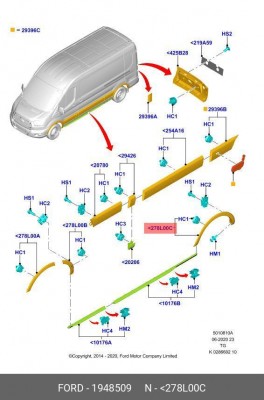 ДЕФЛЕКТОР 1948509 1 948 509 FORD