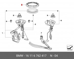 Крышка BMW 6 (E63),7 (E65),X3 (E83) фильтра топливного OE 16 11 6 762 417 BMW