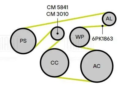 Ролик привод. ремня Lifan X60 (11-) 1.8i (только ролик натяж.) (CM 3010) CM 3010 TRIALLI