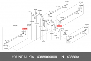Наконечник HYUNDAI HD170,250,270,370,500,Universe,AeroQueen тяги МПП OE 4388066000 HYUNDAI KIA