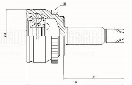 ШРУС наружный GO 0832 TRIALLI