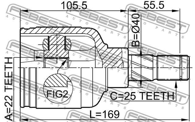 ШРУС 0211-EP16 0211-EP16 FEBEST