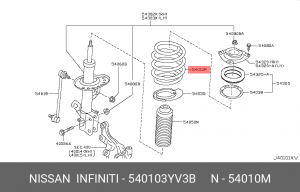 54010-3YV3B пружина передняя 54010-3YV3B NISSAN