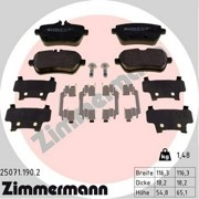 колодки дисковые !задн. 116x55x18 \ MB W222/A217/C217 13> 250711902 ZIMMERMANN