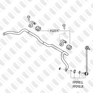 Тяга стабилизатора передняя правая HYUNDAI Santa Fe 06- FP0981R FP0981R FIXAR