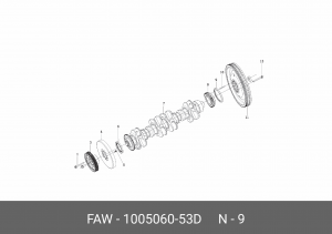 Сальник коленвала FAW 4180,4250,3310 задний OE 1005060-53D FAW
