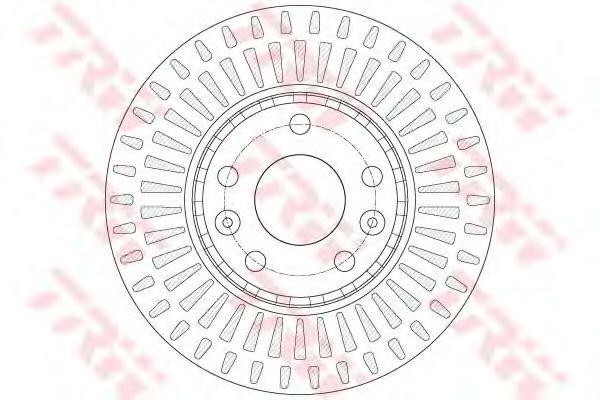 Диск тормозной передний RENAULT LAGUNA III, LATITUDE, MEGANE III (296мм) DF6184 DF6184 TRW
