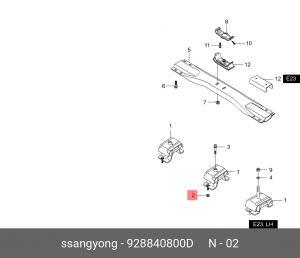 Гайка SSANGYONG OE 928840800D SSANG YONG