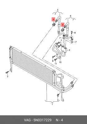 VW TIGUAN (2007-2011) К-КТ 5N0 317 229 VAG