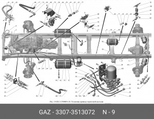 Хомут крепления баллона вакуумного ГАЗ 3307 3307-3513072 GAZ GAZ