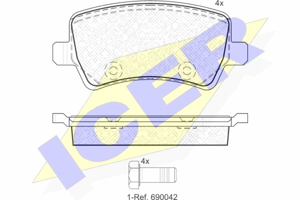 181776 колодки дисковые задние!\ Ford Galaxy/Mondeo/S-max, Volvo S80 1.6-4.4/D/T 181776 ICER