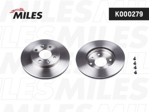 Диск тормозной передний NISSAN KUBISTAR/RENAULT CLIO 91-/KANGOO 97-/MEGANE 96-99 K000279 MILES