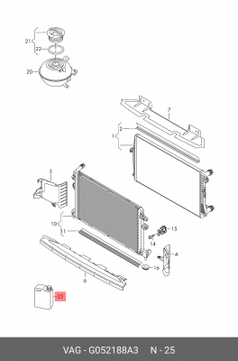VAG,Жидкость промывочная 5л - для системы охлаждения с обезжиривающим эффектом G G 052 188 A3 VAG