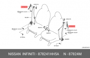 РЕГУЛЯТОР ПОЛОЖЕНИЯ РЕМНЯ БЕЗОПАСНОСТИ 87824-1HH5A 87824-1HH5A NISSAN
