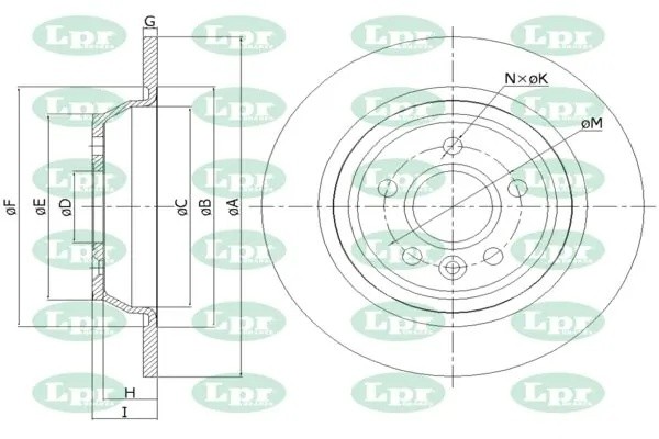 Диск тормозной F1018P F1018P LPR