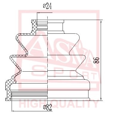 Пыльник ШРУСа 12 ASBT46 ASBT46 ASVA