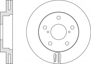 Диск тормозной NISSAN Cedric (95-04) передний (1шт.) NIBK RN1587 NIBK