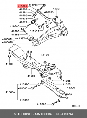 РЫЧАГ ЗАДНЕЙ ПОДВЕСКИ ВЕРХНИЙ MN100086 MN100086 MITSUBISHI