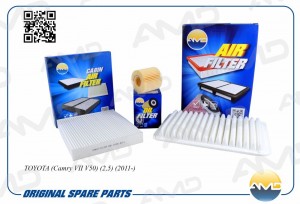 Комплект фильтров (масл.+ возд +салон.) TOYOTA Camry VII V50, 2,5, 2011- AMDSETF AMD.SETF157 AMD