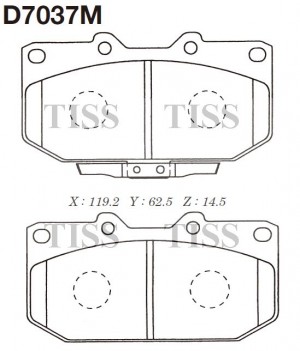 Колодки тормозные дисковые пер. SUBARU IMPREZA 98-00 D7037M D7037M MK KASHIYAMA