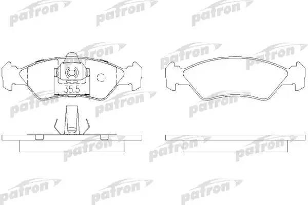 Колодки тормозные FORD Fiesta MAZDA 121 (95-) передние (4шт.) PATRON PBP1082 PATRON