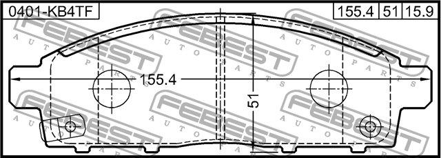 Колодки передние 0401-KB4TF 0401KB4TF FEBEST