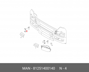 Кронштейн справа 81251400140 MAN