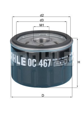 RENAULT LOGAN II (2014>) OC 467 MAHLE KNECHT