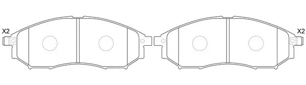 Колодки тормозные передние (NISSAN MURANO (Z50, Z51), NAVARA (D40), QASHQAI) BP2 BP22444 SB NAGAMOCHI