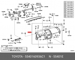 НАКЛАДКА ПАНЕЛИ ПРИБОРОВ 55401-60936C1 Toyota 55401-60936-C1 TOYOTA