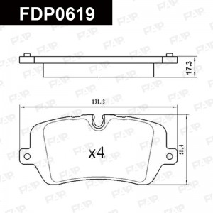FDP0619 колодки дисковые задние!\ Land Rover Range Rover IV/Defender 12> FDP0619 FAP