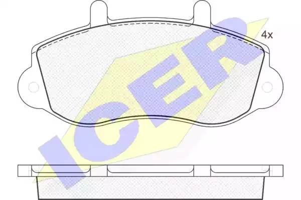 141219 колодки дисковые передние !\ Renault Master, Opel Movano 2.5D/2.8DTi 98-0 141219 ICER