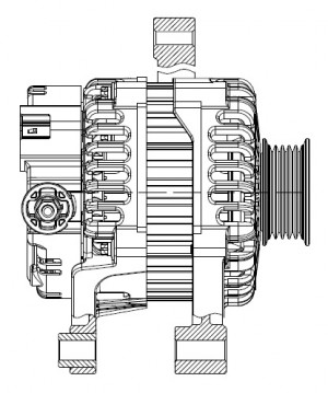 Генератор для а/м Lifan Solano (10-)/X50 (14-) 1.5i/1.6i 90A (LG 2702) LG2702 START VOLT