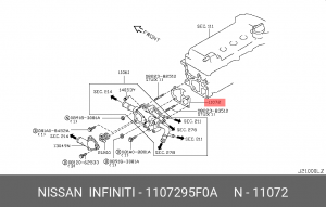 прокладка корпуса термостата!\ Nissan Almera 06> 11072-95F0A NISSAN